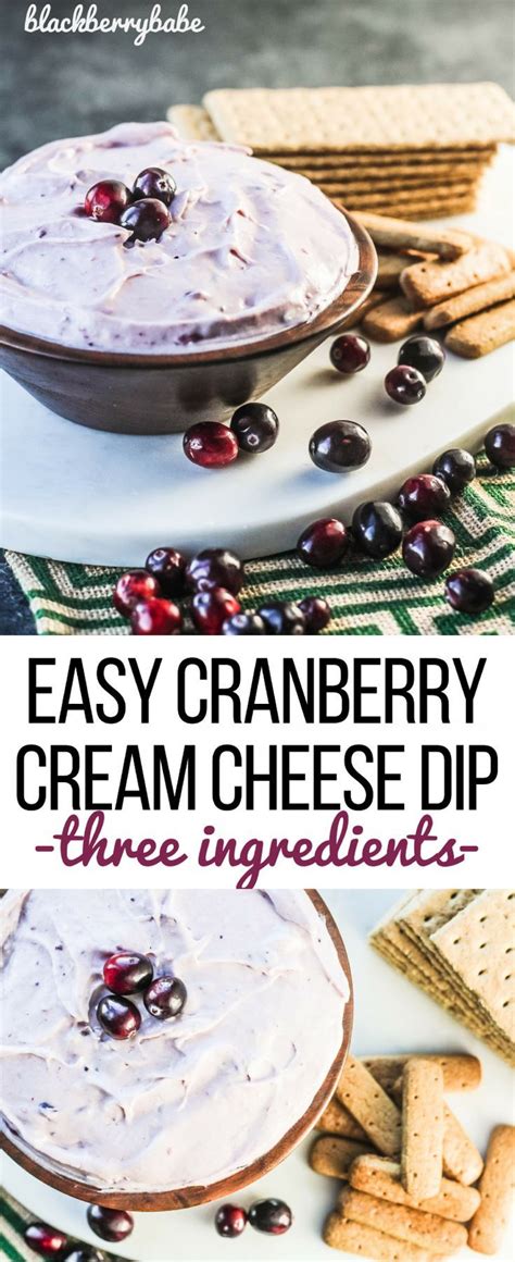 An Easy Cranberry Cream Cheese Dip With Crackers