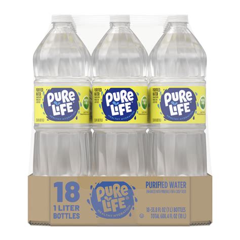 Pure Life Purified Bottled Water 1 Liter 18 Pack Readyrefresh