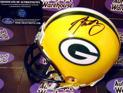 Aaron Rodgers Autographed Mini Helmet Green Bay Packers