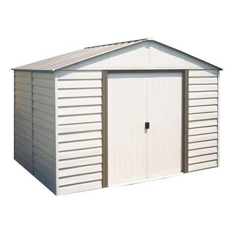 Arrow Milford 10 Ft X 12 Ft Vinyl Coated Steel Storage Shed With