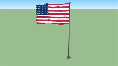 Flag Of The United States 1912 1959 3d Warehouse