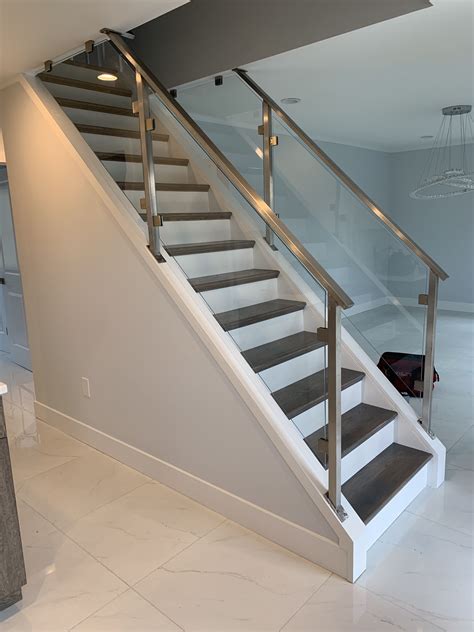 Stairs Glass Railing Design Build Glass Railing Stairs Home Stairs
