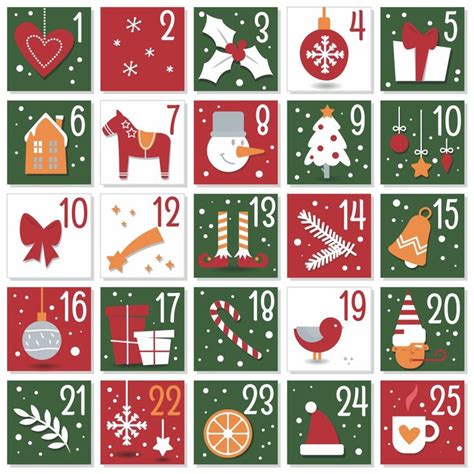 15 Best Free Printable Christmas Calendar Numbers Pdf For Free At Printablee Christmas Advent