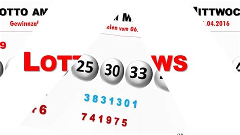 Aktuelle lottozahlen für die lotterien lotto 6 aus 49, eurojackpot, glücksspirale und keno. Lotto Ziehung Mittwoch - Lottozahlen vom 06.04.2016 - YouTube