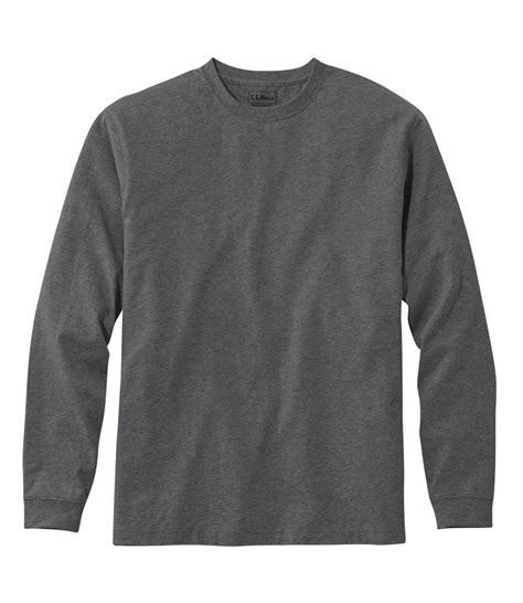 Mens Carefree Unshrinkable Tee Traditional Fit Long Sleeve T