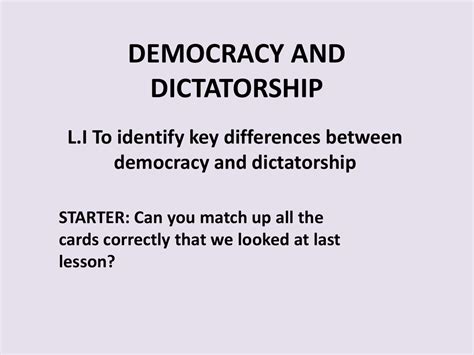 7 Democracy V Dictatorship