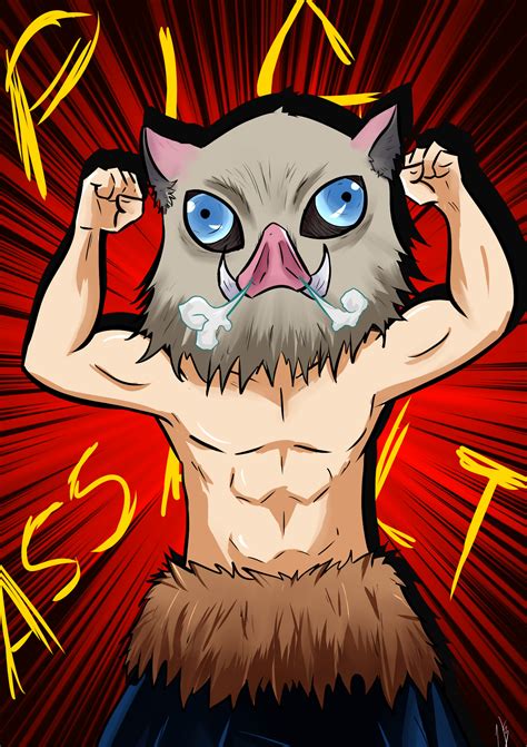 ArtStation - inosuke hashibira pig assault!!!!