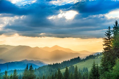 4k Ukraine Mountains Forests Carpathians Zakarpattia Hd Wallpaper