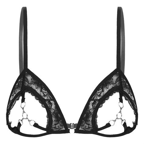 black sexy women lingerie see through sheer lace bra top nipple open bralette ebay