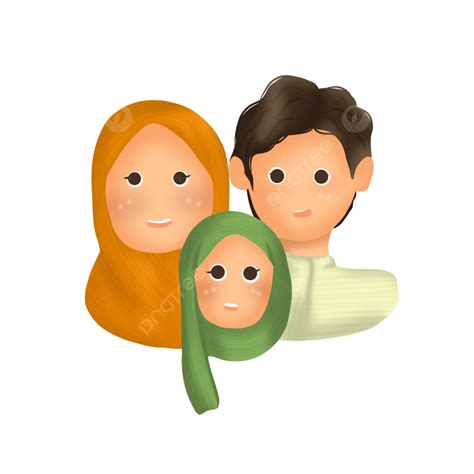 Gambar Keluarga Dan Saya Keluarga Muslim Ramadhan Png Transparan
