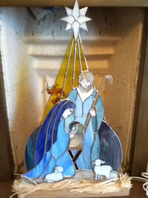 Nativity Scene In Glass By Maria Making Stained Glass Custom Stained