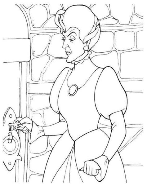 Cinderella Stepmother Lady Tremaine Coloring Pages Coloring Page Blog