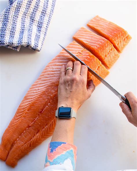 How To Cut A Side Of Salmon Blue Jean Chef Meredith Laurence