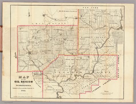 Map Of The Oil Region Of Pennsylvania David Rumsey Historical Map Collection