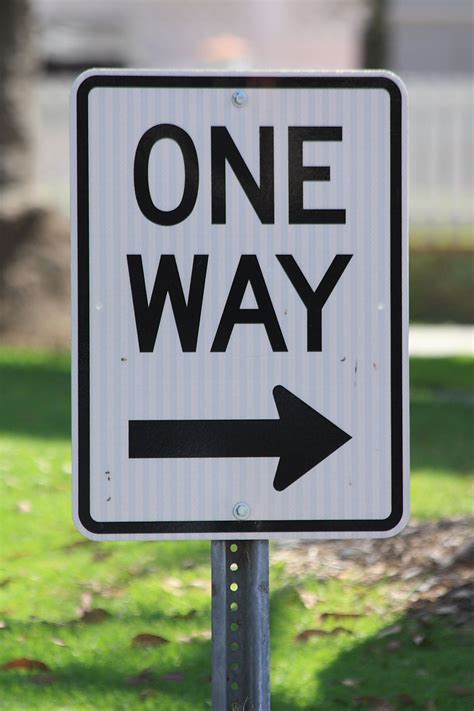 Sign One Way Free Stock Photo Public Domain Pictures