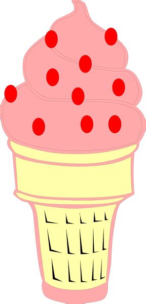 Strawberry Ice Cream Cone Clip Art At Vector Clip Art Clipartix
