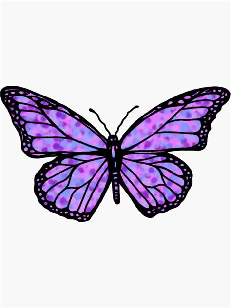 Simple Purple Butterfly Sticker By Andilynnf Redbubble