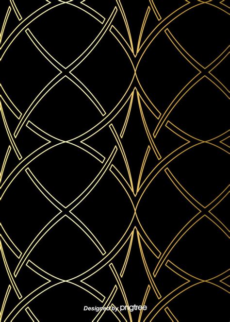 Blackgold Simple Luxury Geometry Bronzing Edge Background Geometric