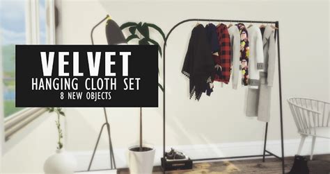 Velvet Hanging Clothes Set At Pyszny Design Sims 4 Updates