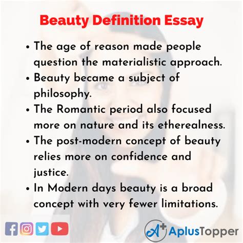 Beauty Definition Essay Essay On Beauty Definition For Students And