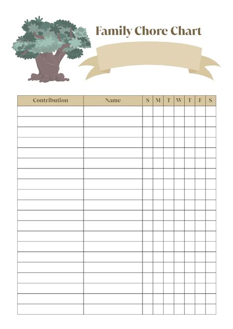 10 Best Printable Chore Charts Easy Pdf For Free At Printablee