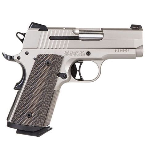 Sig Sauer 1911 Ultra Compact Nickel 45 Acp 33 Sao 2 7rd Mags