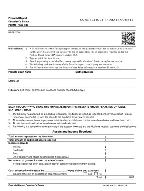 Ct Probate Form Pc 246 Fill Online Printable Fillable Blank