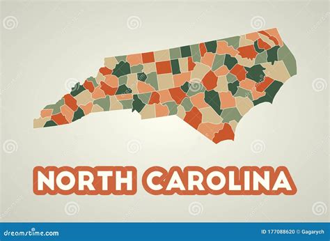 North Carolina Poster In Retro Style Stock Vector Illustration Of