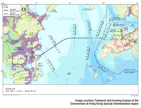 Hong Kong Zhuhai Macao Bridge Map