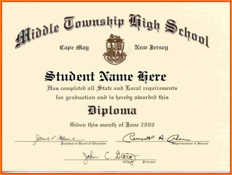 Model Diploma Word Download For Free School