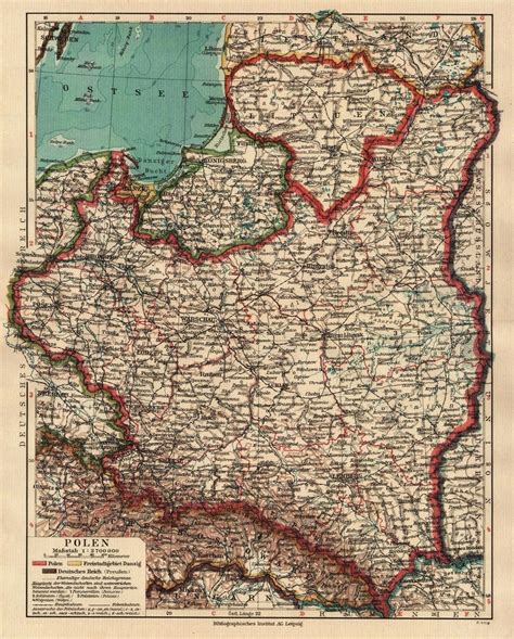 Poland 1936 Historical Maps Poland Genealogy Map