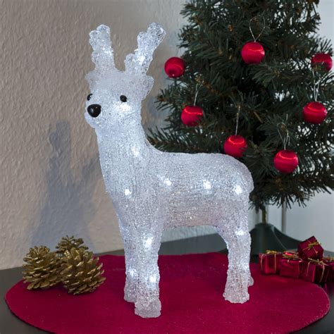 The floor of the sleigh is made of eight craft sticks glued together. 23cm Illuminated Reindeer - Ruxley Manor