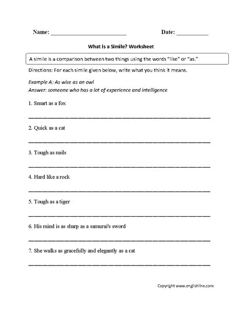 15 Best Images Of Figurative Language Worksheets 2nd Grade Idioms And