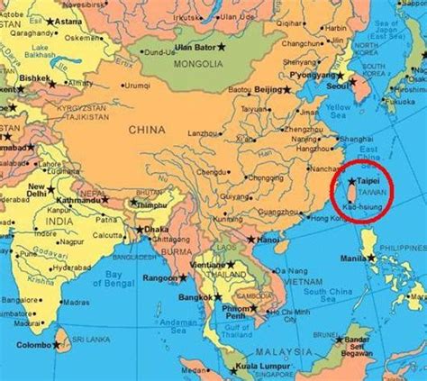 Map Of Taiwan Taiwan South China Sea Formosa
