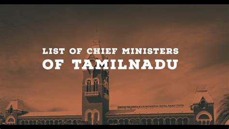 List Of All Chief Ministers Of Tamil Nadu Youtube