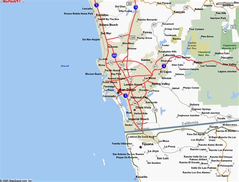 Nice Map Of San Diego California California City San Diego