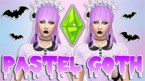 The Sims 4 Create A Sim Pastel Goth With Spookshow Sims Youtube