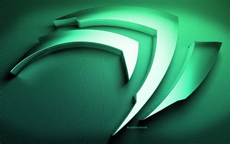 Download Wallpapers Nvidia Turquoise Logo Creative Nvidia 3d Logo