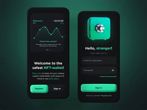 Nft Wallet Mobile App — Login And Sign Up Screens By Marcuz On Dribbble