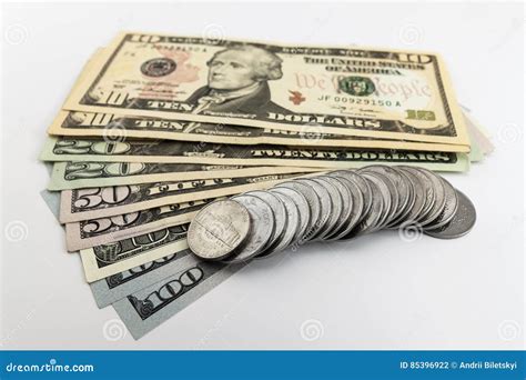 Money Dollar Bills And Coins