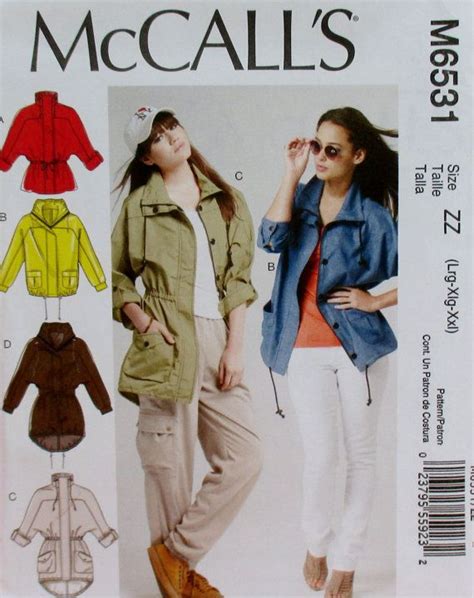 Mccalls New Pattern Misses Unlined Jacket Loose Fitting Jacket