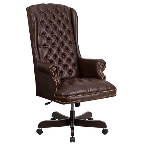 Check leather office chair prices, ratings & reviews at flipkart.com. High Back Traditional Tufted Brown Leather Executive ...