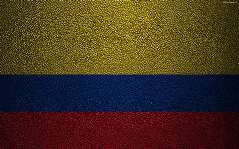 2024 Flag Of Colombia Leather Texture Colombian Flag South America