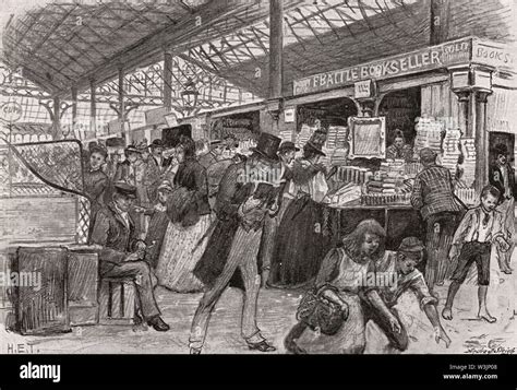 Shudehill Market Manchester England Uk 19th Century Stock Photo Alamy