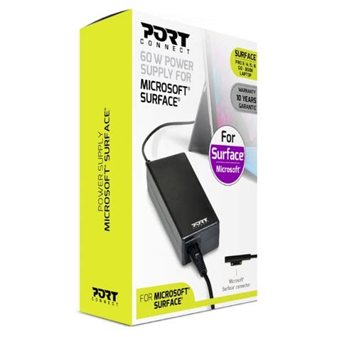 Port Connect 60w For Microsoft Surface Adapter Black Za
