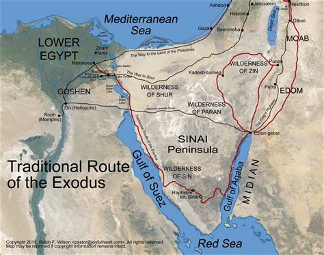 Appendix 2 The Route Of The Exodus Moses Bible Study