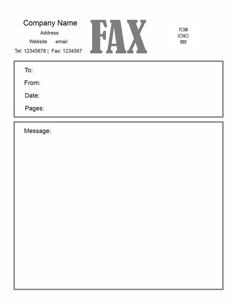 Printable Pdf Printable Fax Cover Sheet Printable Templates