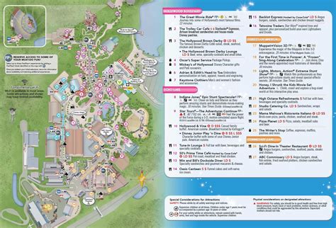 Photo New Disneys Hollywood Studios Guide Map Updated With Center