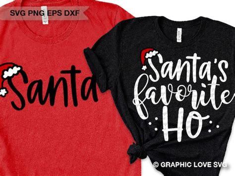 Santas Favorite Ho Svg Couple Christmas Shirts Svg Etsy Hong Kong