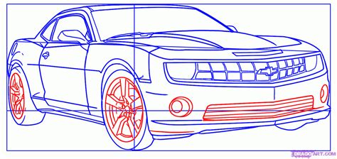 Online step by step car drawing for kids. How to Draw a Camaro, Step by Step, Cars, Draw Cars Online ...